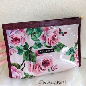 Dolce and Gabbana Rose PVC Clutch / Pouch / cosmetic bag